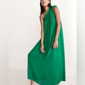 Massimo Dutti Maxi One Shoulder Tie Dress